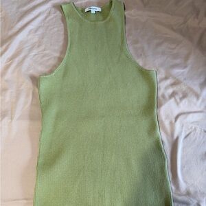 Madewell Light Green Ribbed Knit Top